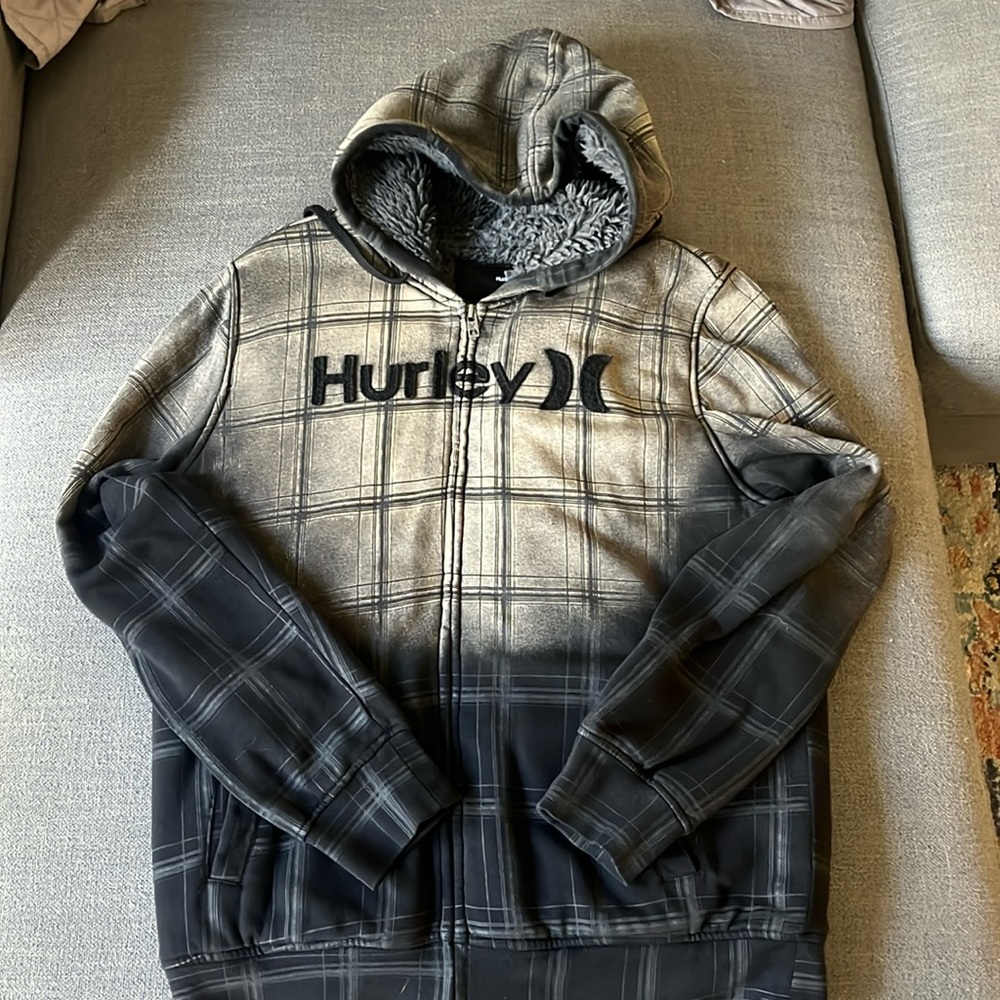Hurley Sherpa lined zip up hoodie